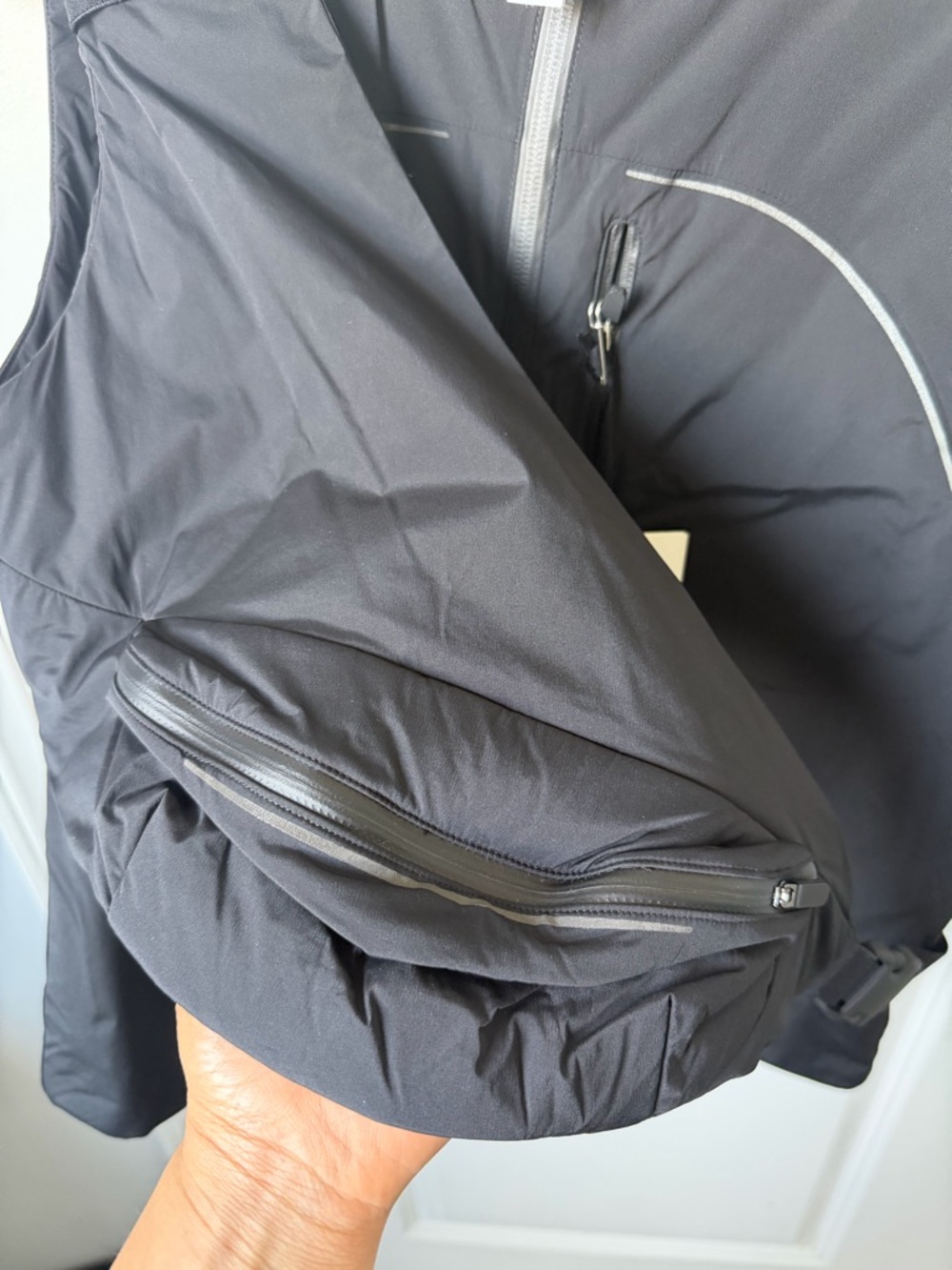 lululemon Black Wrap-Front Insulated Vest - Picture 7 of 7